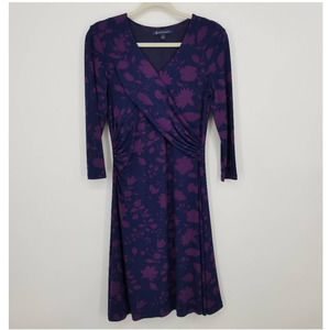 Brooks Brothers Floral Jersey Knit Wrap Dress S